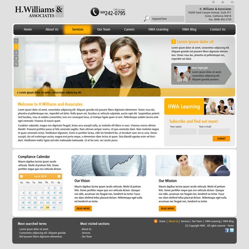 Design by WebBox titled "Website for a CA Firm"