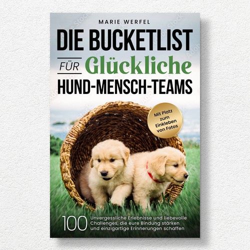 Design a harmonious, cute cover for a dog & human bucketlist Design by Kukira Design