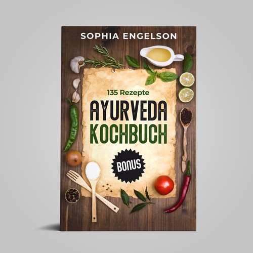 Book-Cover for Ayurveda Cookbook - Cover für Ayurveda Kochbuch Design by Yna