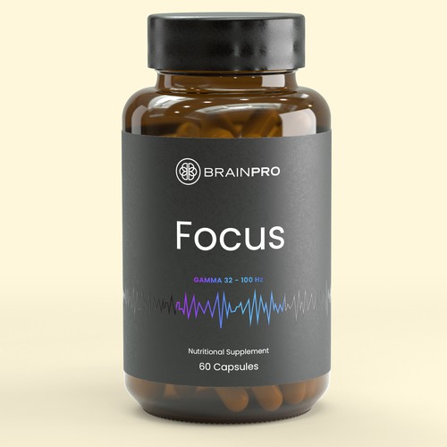 Design a product label for a bio hacker brand - Brain Pro Design by Jonesy