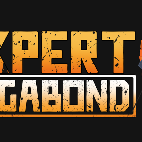 Fun adventure travel caricature & logo for the Expert Vagabond Design by Dzynz