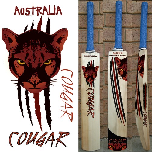 Design a Cricket Bat label for Cougar Cricket Diseño de Sasa.zekonja