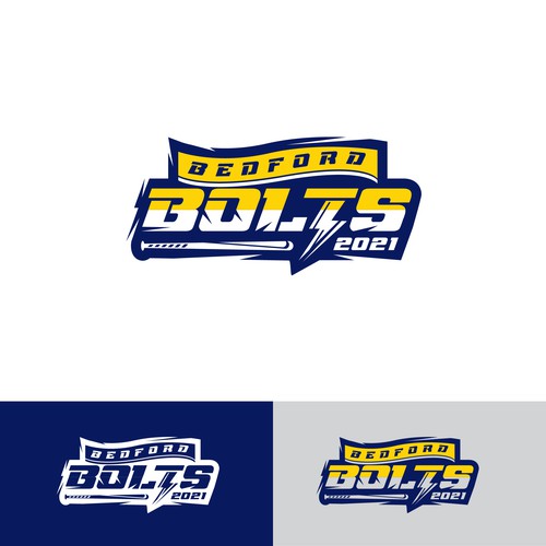 Team logo for the Bedford Bolts girls softball team Design by OpheRocklab