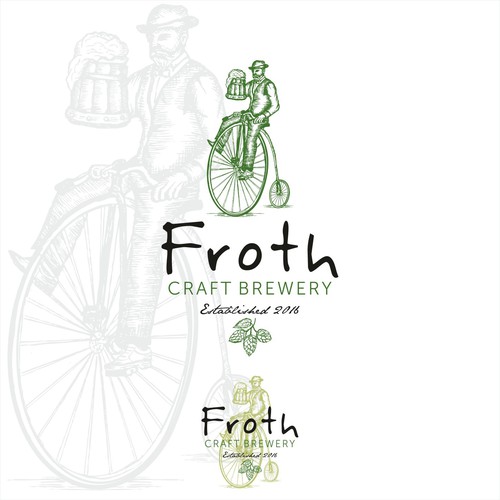 Create a distinctive hipster logo for Froth Craft Brewery Réalisé par Cristian-Popescu