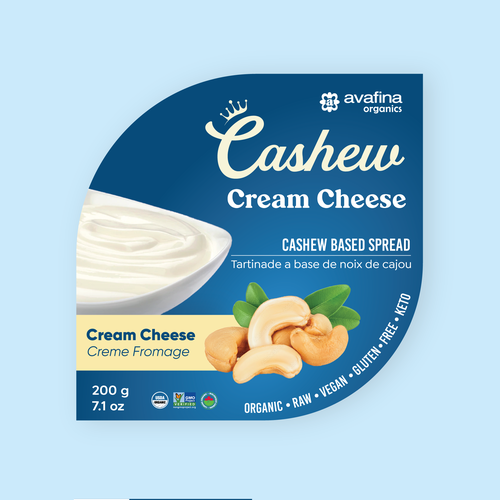 Vegan Cashew Cheese Packaging Rebrand Design by Ganesh Anvekar