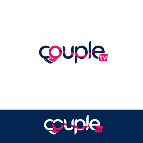 Couple.tv - Dating game show logo. Fun and entertaining. Diseño de Sufiyanbeyg™