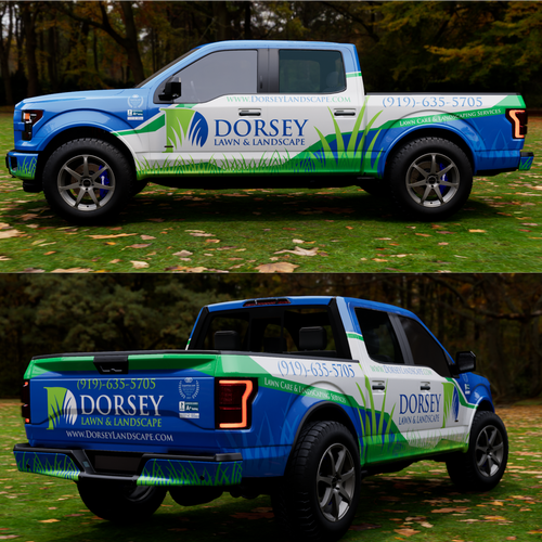 Lawn Care Truck Wrap Design - Ford F150 Crew Cab Design by TANSA ART