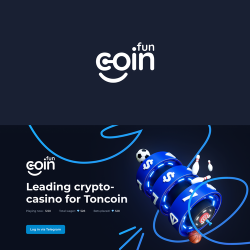 Coin.fun – Crypto Casino/Gambling Logo Design by Ricky Asamanis