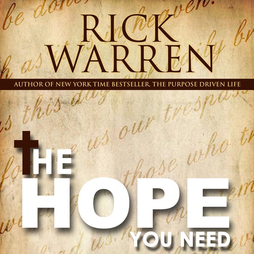 Design Rick Warren's New Book Cover Design by schlotterdesign