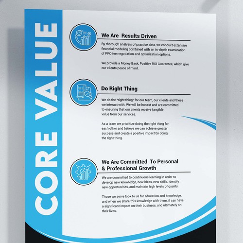 Core Values Poster Diseño de Monki D Loy