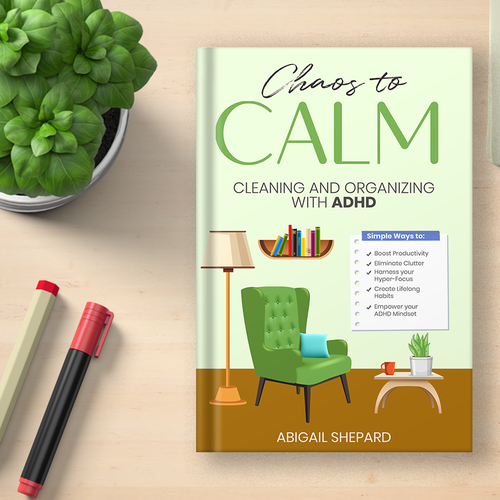 Simple and Empowering book cover for cleaning and organizing Diseño de Knorpics