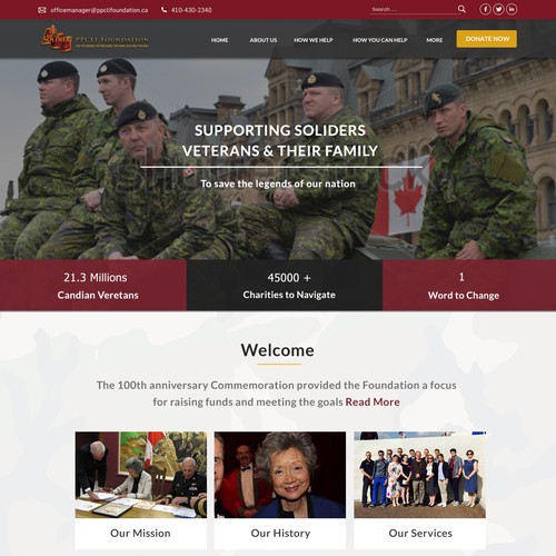 PPCLI Foundation website Réalisé par WebFlux Solution