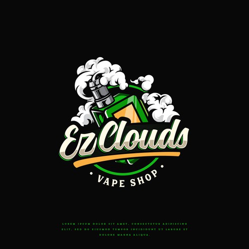 Design EzClouds Vape Shop needs a modern, powerful and bold logo por Gwydion ♦