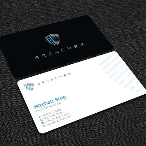 Professional B2B Card for Cyber Security Software Company Diseño de Design sp