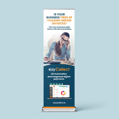 B2B Saas Pull Up Banner for Trade Show Design by magnificent 7&co