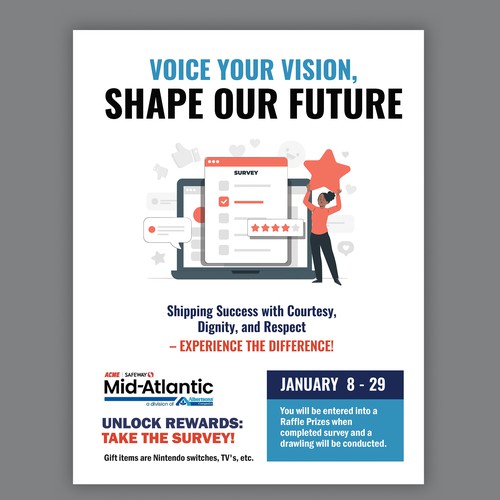 Acme Survey Need 100% Participation Design by Smarika Ahuja ❤