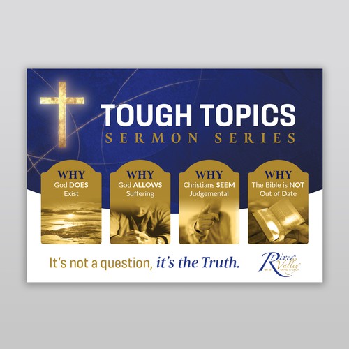 Tough Sermon Series Postcard Design by Jordon