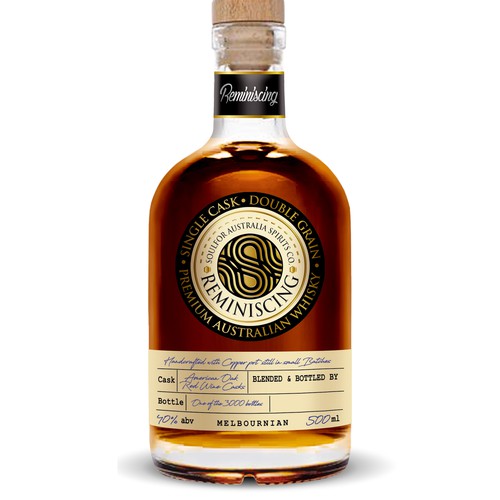 Striking and super premium whisky label design Design by Debdutta*