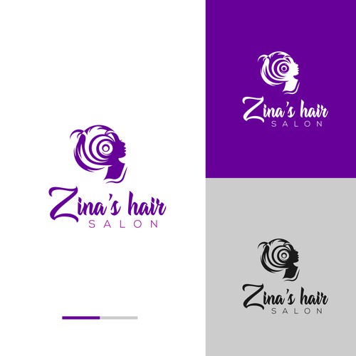 Showcase African Heritage and Glamour for Zina's Hair Salon Logo Design von OpheRocklab