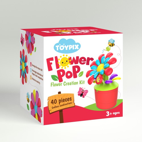 FlowerPop toy - box design Design by Holiday26