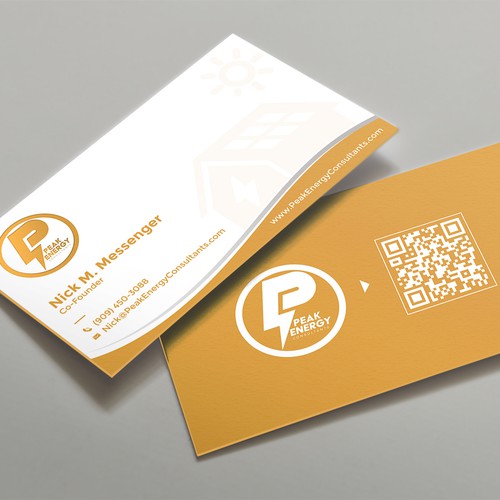 Modern Business Card Design for Electric Energy and Solar Company Design by kaylee CK