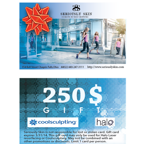 Holiday gift card design for a Cosmetic Medicine practice Design by bjanka175