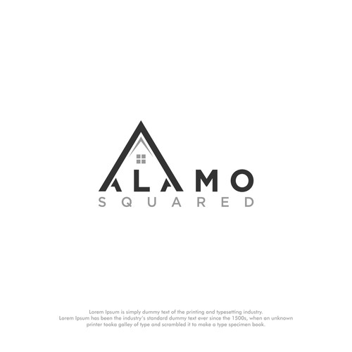 Alamo Squared Logo Design Diseño de assiktype