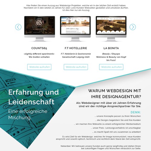 Design vincitore del contest "Grafiker für langfristige Zusammenarbeit gesucht. 3-4 Jobs / Monat" realizzato da Design di landing page