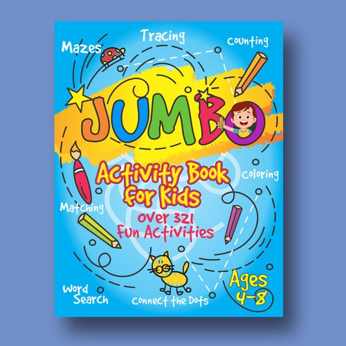 Fun Design for Jumbo Activity Book Design by jsonico