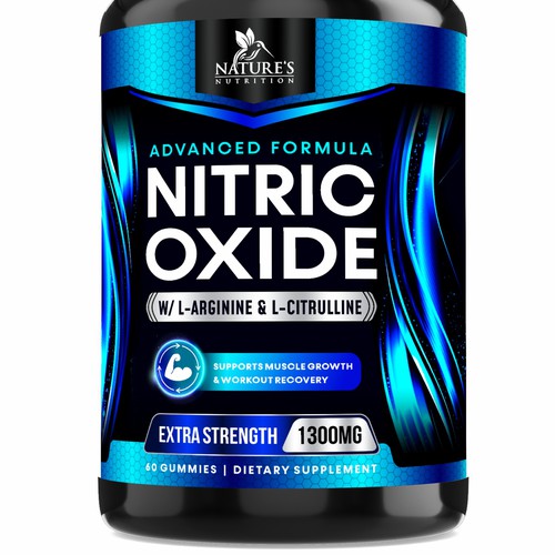 Nitric Oxide label design needed for Nature's Nutrition Réalisé par GenScythe