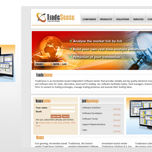 Banner for professional trading workstation Design by tehmaestro