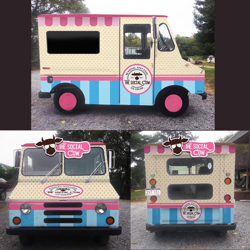 Vintage Ice Cream Truck Wrap Design réalisé par classicrock