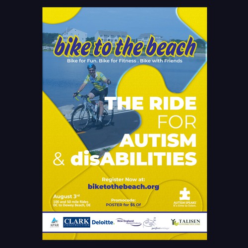 ReDesign Poster for Autism and disABILITY Charity Bike Ride Poster