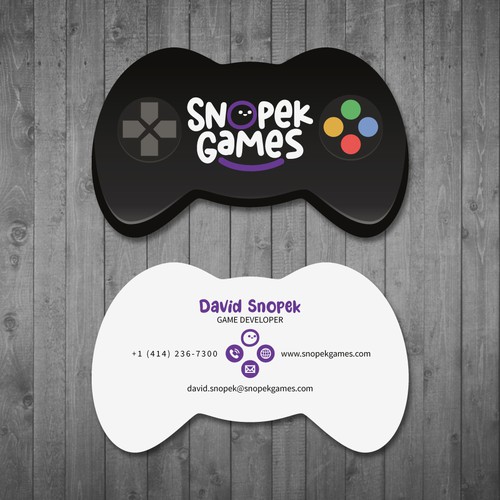 Business Cards for an indie Game Developer Design by Tcmenk