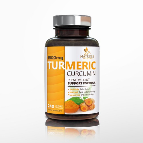 Nature's Nutrition needs a "beautiful label" for its Turmeric Extract bottle Design by DesignSBS