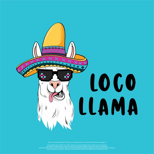 Design di "Loco Llama" Party Supplies Needs a Fun Logo di Reefkennedy