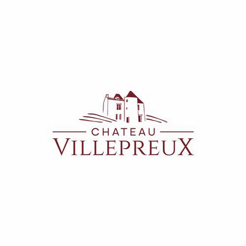 Modern new logo for French chateau and vineyard-ontwerp door desi9nart