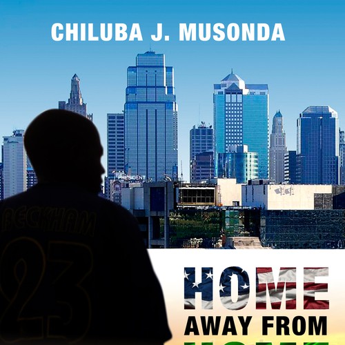 A book cover illustrating the journey of an international student from Africa to America Design by didiwahyudi.trend