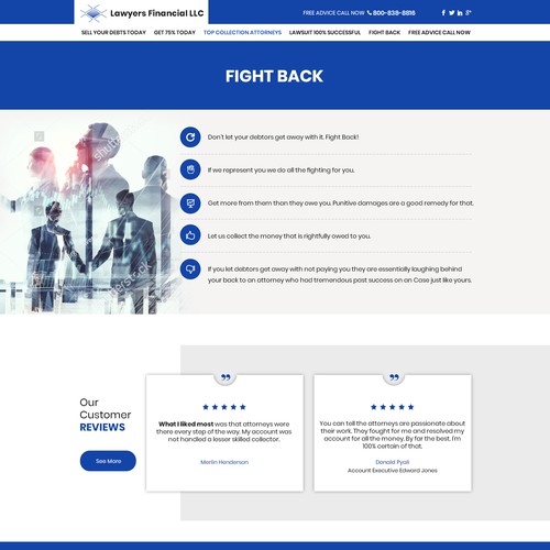 Debt Collection Website Design by Creative GS