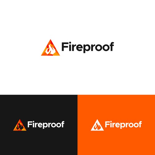 isometric fire logo Design by keoart