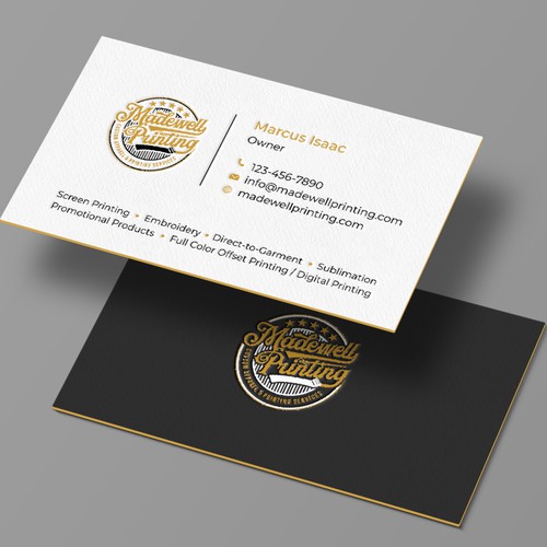 Business Card for a Custom Clothing/Product Business Design by Xclusive16