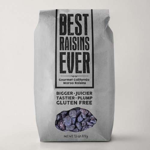 Diseño de Best Raisins Ever - package design for PREMIUM raisins de EM180