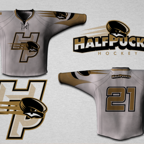 Logo for hockey team jersey - funny / creative - team name 'half