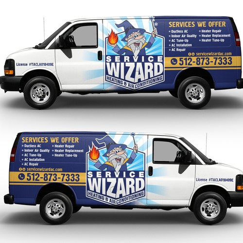 HVAC Service Van Wrap Design Design by Kiky Rizki