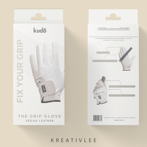 Modern Golf glove packaging contest! Design by Kreativlee