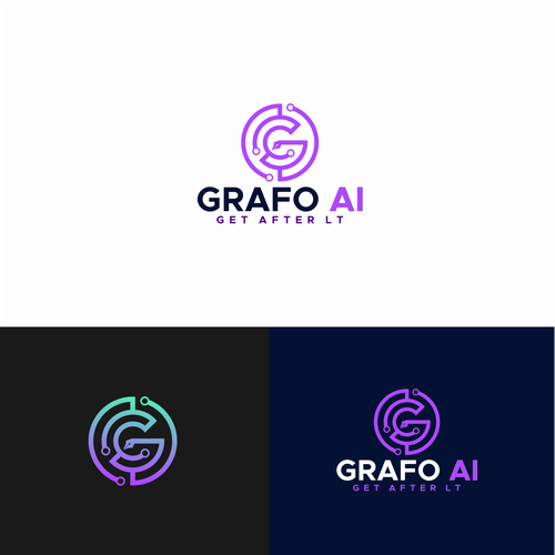 GrafoAI | Artificial Intelligence Writer Logo Design by X O X O