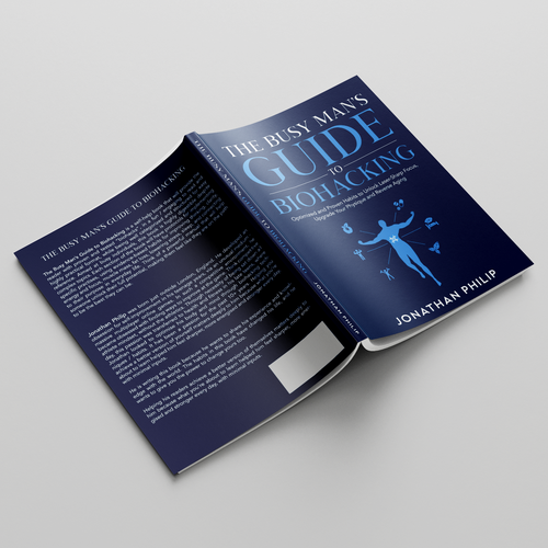 Exciting and unique book cover for mind, body, spirit and health optimization that appeals to men Design by Nitsua