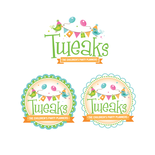 logo for Tweaks - The Children's Party Planners Design by PrettynPunk