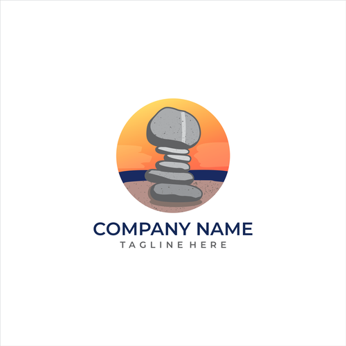 Stone formation picture as logo for coaching business Design by Lure Studio
