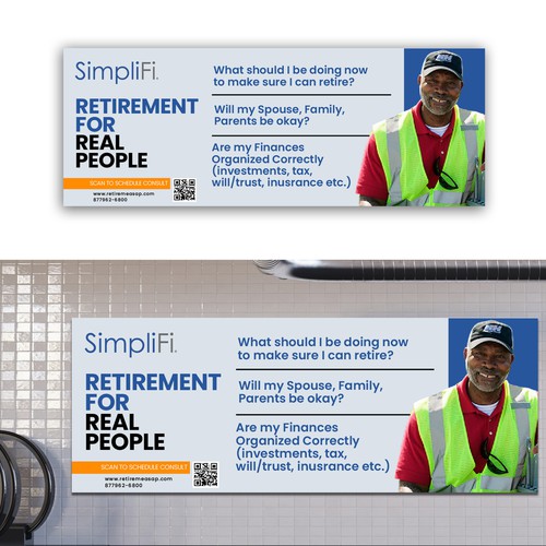 Design a cool banner for our retirement company Design by M Square Designs